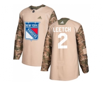 Men Adidas New York Rangers #2 Brian Leetch Camo Authentic 2017 Veterans Day Stitched NHL Jersey