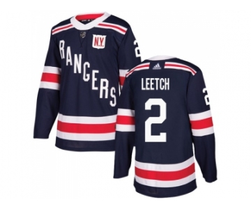 Men Adidas New York Rangers #2 Brian Leetch Navy Blue Authentic 2018 Winter Classic Stitched NHL Jersey