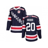 Men Adidas New York Rangers #20 Chris Kreider Navy Blue Authentic 2018 Winter Classic Stitched NHL Jersey