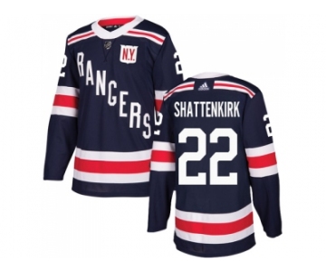 Men Adidas New York Rangers #22 Kevin Shattenkirk Navy Blue Authentic 2018 Winter Classic Stitched NHL Jersey