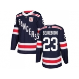 Men Adidas New York Rangers #23 Jeff Beukeboom Navy Blue Authentic 2018 Winter Classic Stitched NHL Jersey