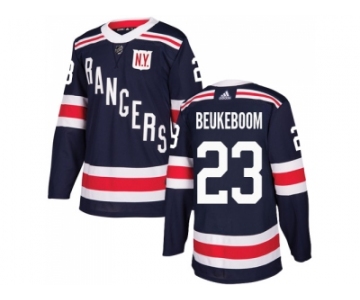 Men Adidas New York Rangers #23 Jeff Beukeboom Navy Blue Authentic 2018 Winter Classic Stitched NHL Jersey