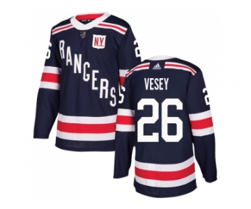 Men Adidas New York Rangers #26 Jimmy Vesey Navy Blue Authentic 2018 Winter Classic Stitched NHL Jersey