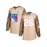 Men Adidas New York Rangers #26 Martin St.Louis Camo Authentic 2017 Veterans Day Stitched NHL Jersey