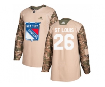 Men Adidas New York Rangers #26 Martin St.Louis Camo Authentic 2017 Veterans Day Stitched NHL Jersey