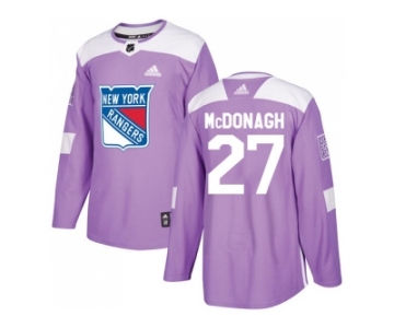 Men Adidas New York Rangers #27 Ryan McDonagh Purple Authentic Fights Cancer Stitched NHL Jersey