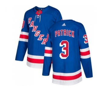 Men Adidas New York Rangers #3 James Patrick Royal Blue Home Authentic Stitched NHL Jersey