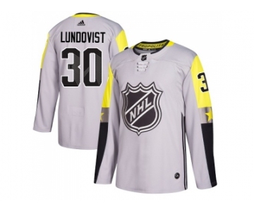 Men Adidas New York Rangers #30 Henrik Lundqvist Gray 2018 All-Star Metro Division Authentic Stitched NHL Jersey