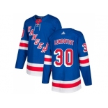 Men Adidas New York Rangers #30 Henrik Lundqvist Royal Blue Home Authentic Stitched NHL Jersey