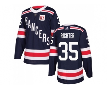 Men Adidas New York Rangers #35 Mike Richter Navy Blue Authentic 2018 Winter Classic Stitched NHL Jersey