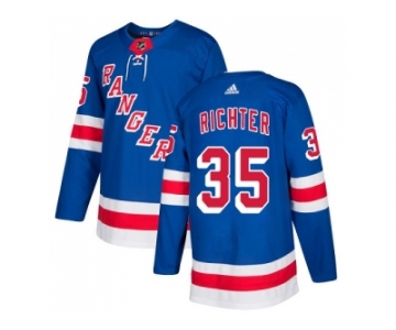 Men Adidas New York Rangers #35 Mike Richter Royal Blue Home Authentic Stitched NHL Jersey