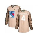 Men Adidas New York Rangers #4 Ron Greschner Camo Authentic 2017 Veterans Day Stitched NHL Jersey