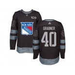 Men Adidas New York Rangers #40 Michael Grabner Black 1917-2017 100th Anniversary Stitched NHL Jersey