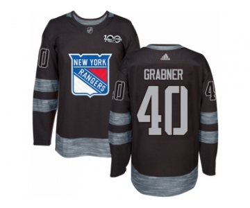 Men Adidas New York Rangers #40 Michael Grabner Black 1917-2017 100th Anniversary Stitched NHL Jersey