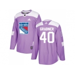 Men Adidas New York Rangers #40 Michael Grabner Purple Authentic Fights Cancer Stitched NHL Jersey