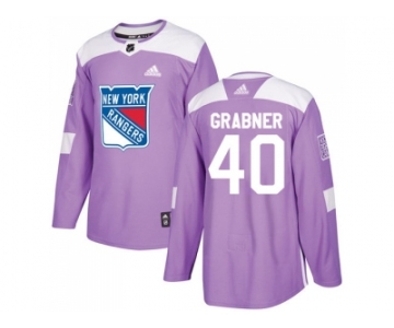 Men Adidas New York Rangers #40 Michael Grabner Purple Authentic Fights Cancer Stitched NHL Jersey