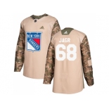 Men Adidas New York Rangers #68 Jaromir Jagr Camo Authentic 2017 Veterans Day Stitched NHL Jersey