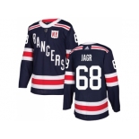 Men Adidas New York Rangers #68 Jaromir Jagr Navy Blue Authentic 2018 Winter Classic Stitched NHL Jersey