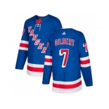 Men Adidas New York Rangers #7 Rod Gilbert Royal Blue Home Authentic Stitched NHL Jersey