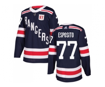 Men Adidas New York Rangers #77 Phil Esposito Navy Blue Authentic 2018 Winter Classic Stitched NHL Jersey