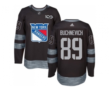 Men Adidas New York Rangers #89 Pavel Buchnevich Black 1917-2017 100th Anniversary Stitched NHL Jersey