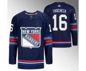 Men New York Rangers #16 Vincent Trocheck Navy Stitched Jersey