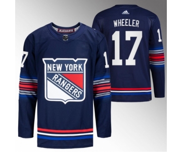 Men New York Rangers #17 Blake Wheeler Navy Stitched Jersey