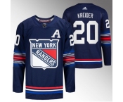 Men New York Rangers #20 Chris Kreider Navy Stitched Jersey