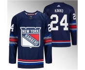 Men New York Rangers #24 Kaapo Kakko Navy Stitched Jersey