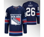 Men New York Rangers #26 Jimmy Vesey Navy Stitched Jersey