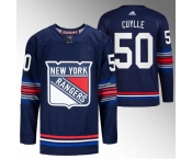 Men New York Rangers #50 Will Cuylle Navy Stitched Jersey