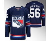 Men New York Rangers #56 Erik Gustafsson Navy Stitched Jersey