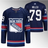 Men New York Rangers #79 K 27Andre Miller Navy Stitched Jersey