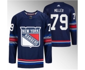 Men New York Rangers #79 K 27Andre Miller Navy Stitched Jersey