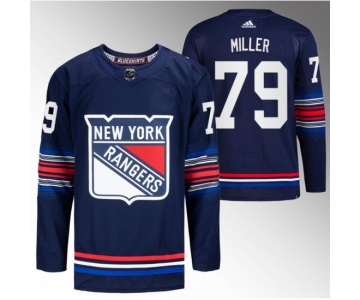 Men New York Rangers #79 K 27Andre Miller Navy Stitched Jersey