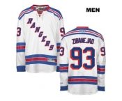 Men New York Rangers #93 mika zibanejad White Stitched NHL Jersey