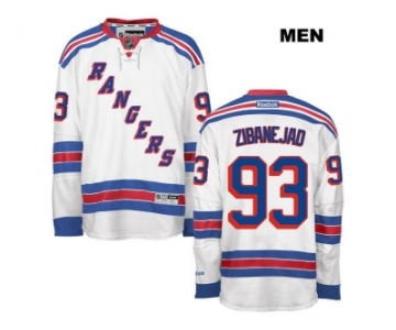 Men New York Rangers #93 mika zibanejad White Stitched NHL Jersey