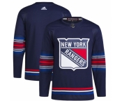 Men New York Rangers Blank Navy Stitched Jersey