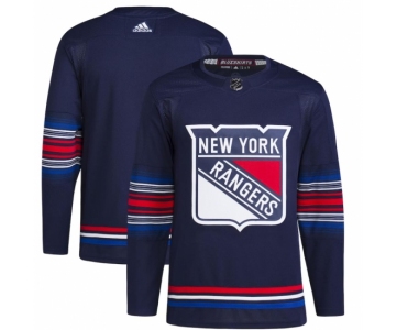 Men New York Rangers Blank Navy Stitched Jersey