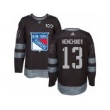 Men's Adidas New York Rangers #13 Sergei Nemchinov Authentic Black 1917-2017 100th Anniversary NHL Jersey