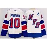 Men's New York Rangers #10 Artemi Panarin White 2024-25 Stadium Series Stitched Jersey