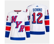 Men's New York Rangers #12 Nick Bonino White 2024 Stadium Series Stitched Jersey