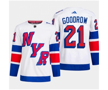 Men's New York Rangers #13 Alexis Lafreniere White 2024 Stadium Series Stitched Jersey