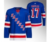 Men's New York Rangers #17 Blake Wheeler Royal Stitched Jersey