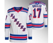 Men's New York Rangers #17 Blake Wheeler White Stitched Jersey