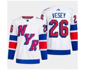 Men's New York Rangers #26 Jimmy Vesey White 2024 Stadium Series Stitched Jersey