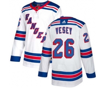 Men's New York Rangers #26 Jimmy Vesey White Road Stitched Hockey Jersey