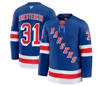 Men's New York Rangers #31 Igor Shesterkin Royal 2024-25 Home Stitched Hockey Jersey