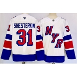 Men's New York Rangers #31 Igor Shesterkin White 2024-25 Stadium Series Stitched Jersey