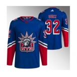 Men's New York Rangers #32 Jonathan Quick Blue Reverse Retro Stitched Jersey